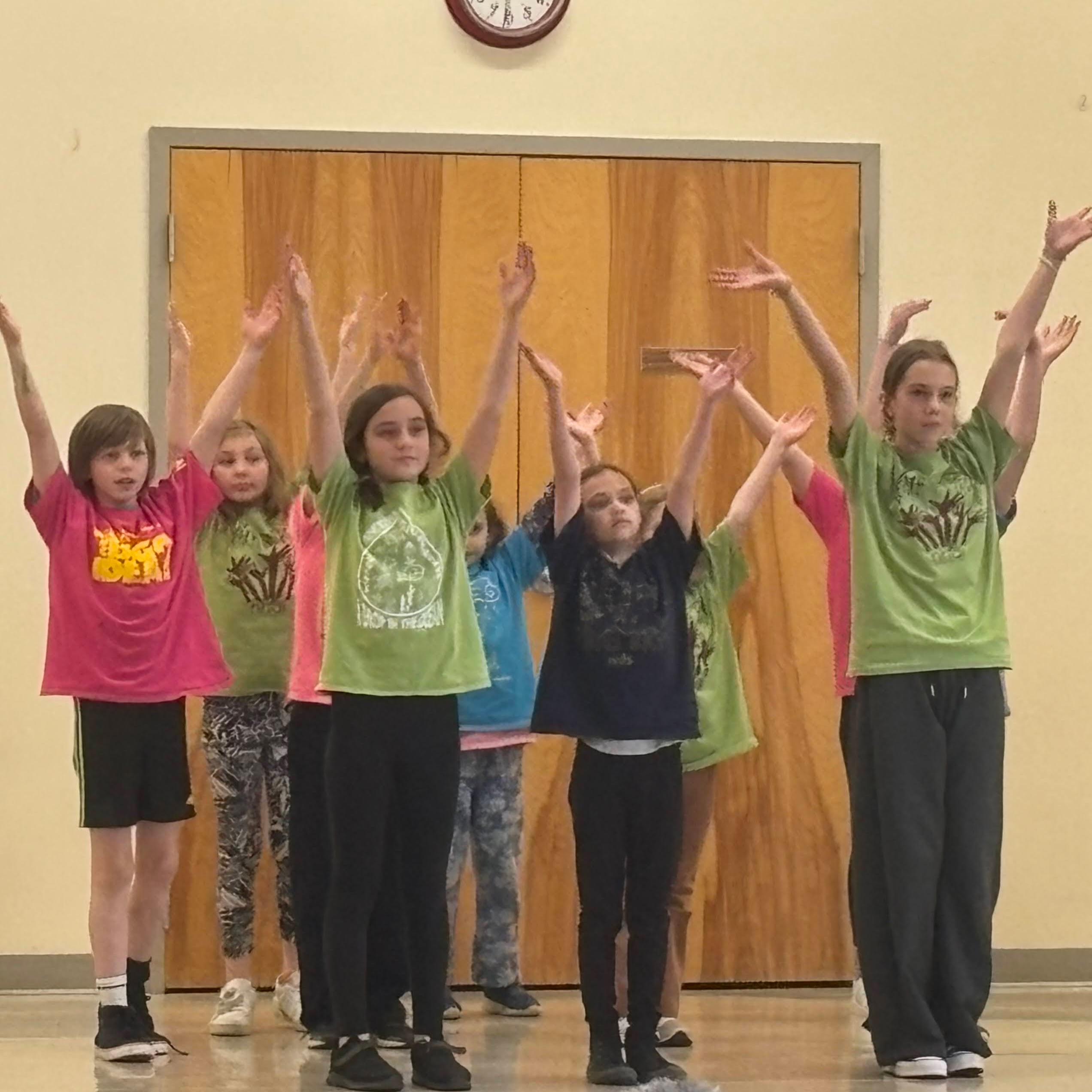 students dancing